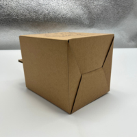 Boîte en papier kraft écologique recyclable personnalisée avec poignée, pliable, de qualité alimentaire, impression quadricolore, facile à transporter