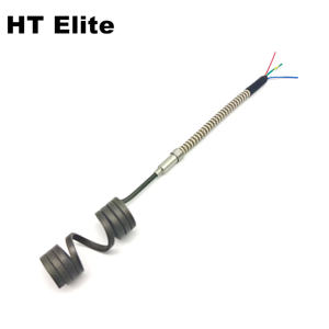 عناصر تسخين من الفولاذ المقاوم للصدأ بأفضل سعر من مصنع HT Elite، سخان ملفوف بنابض للقنوات الساخنة، مزدوج حراري من النوع J، 220-400 فولت - Product Image 3