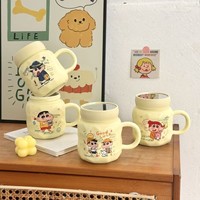 Tasse en céramique Xiaoxin à finition miroir, style dessin animé mignon, grande capacité, résistante aux hautes températures, compatible micro-ondes, pratique