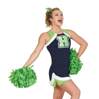 Vente en gros d'uniformes de pom-pom girl avec strass étincelants bon marché uniformes de pratique de la pom-pom girl de basket-ball pour adultes