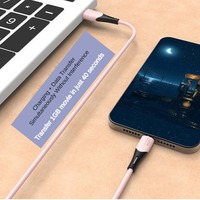 Kabel pengisi daya cepat, kabel Data silikon cair 1m 3a USB tipe-c warna