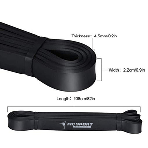 NQ SPORTS Fasce <span class=keywords><strong>di</strong></span> Resistenza Nere Spesse e Robuste per Esercizi Yoga e <span class=keywords><strong>Allenamento</strong></span>, Bande Elastiche per <span class=keywords><strong>Allenamento</strong></span> 2080*6.4*4.5mm - Product Image 2