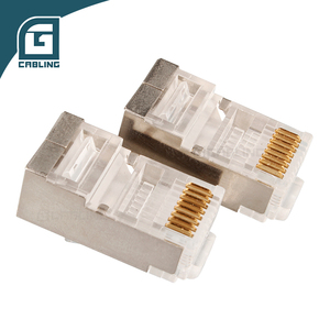 Connecteur RJ45 blindé Cat6 Gcabling, meilleure marque, pour panneau métallique, connecteur <span class=keywords><strong>Ethernet</strong></span> réseau traversant, prix pour panneau - Product Image 2