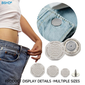 Nút Nhà Máy Phụ Kiện May Mặc Tùy Chỉnh Emboss Biểu Tượng Cổ Điển Mô Hình Quần Áo Kim Loại Nút Quần Jean Denim Nút Và Đinh Tán - Product Image 6