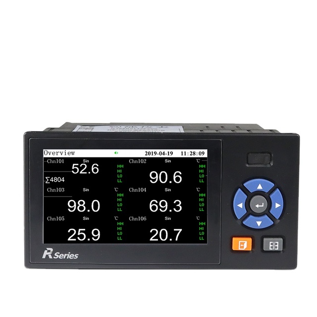 Multichannel Data Recorder RS485 Alarm USB Function Multi-Function Paperless Recorder for Temperature Pressure Flow Data
