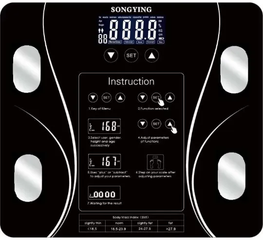 2023トップセラー180kg/396lb電子BluetoothBMIスマート体脂肪計体重計