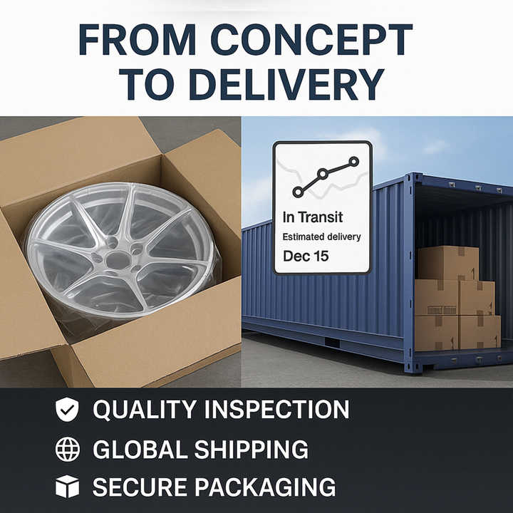 722Auto Custom Gloss Black Deep Concave Forged Wheel Multi Spoke 18 ...