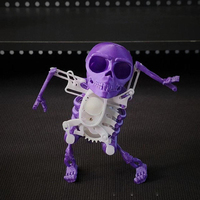 TIKTOK 3D imprimé moulé par injection crâne à bascule figurine de danse manuel drôle crâne enroulement rotatif décompression jouet créatif