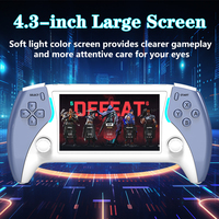 Consola de Juegos Portátil Project X Pro Actualizada, Pantalla IPS de 4.3 Pulgadas, 3200mAh, 64GB, 3000 Juegos Integrados, Resolución 800x480, Wi-Fi, Linux