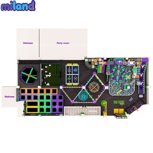 Équipement de parc de trampolines intérieur personnalisé en gros, aire de jeux commerciale d'aventure pour enfants et adultes, centres commerciaux - Product Image 5