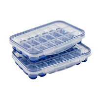 Bac à glaçons en plastique avec couvercle, moule à glace en silicone sans BPA, réutilisable, pour la maison, la cuisine, le bar, les boissons