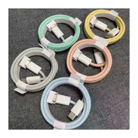 Cable de carga rápida USB C a USB C más vendido, cable PD tipo C trenzado de nailon para cables de datos PD 60W