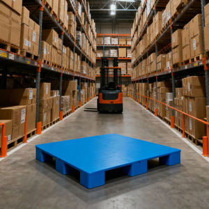 Nem dayanıklı plastik tepsi, süpermarket depoları ve fabrika yükseltilmiş baz endüstriyel tepsiler için büyük boy 1200*600*140mm - Product Image 3