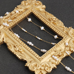 Pearl Beaded Chain Stainless Steel Acrylic Handmade Women's Hair Ornament <b>Wedding</b> <b>Accessory</b> H1657 - Product Image 2