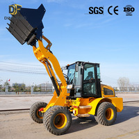 Chargeuse sur pneus 4x4 H380 avec plusieurs accessoires : tarière, marteau, grappin, support – Engin de construction multifonctionnel