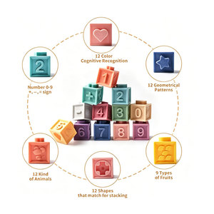 <span class=keywords><strong>Cube</strong></span> sensoriel Montessori, idéal pour l'éveil et l'éducation ludique des bébés de 6 à 12 mois, avec des blocs empilables - Product Image 2