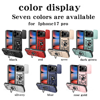 Fabricant Vente en gros Étui de téléphone magnétique Housse de protection de caméra à glissière pour iPhone 16 14 Pro Max Plus 16e Anneau de support inclus