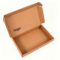 Boîtes d'expédition en carton ondulé kraft brun imprimées sur mesure, vente en gros, logo personnalisé, taille sur mesure pour l'e-commerce, l'expédition de vêtements, les cadeaux, les entreprises