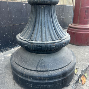 Cubierta de Base <span class=keywords><strong>para</strong></span> Farola, de Hierro Fundido Antioxidante, Estilo Vintage, Collarín Universal <span class=keywords><strong>para</strong></span> Poste, Envoltura de Poste Tipo Concha, Impermeable <span class=keywords><strong>para</strong></span> Exteriores - Product Image 5