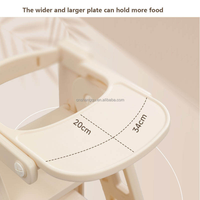 Chaise haute pour bébé, moderne, pliable, convertible, en plastique, chaise de repas pour enfants avec des dispositifs de sécurité pour le comptoir de cuisine et la table à manger