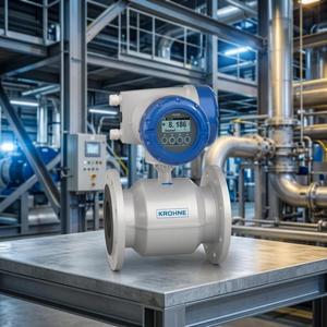 Débitmètre numérique Krohne OPTIFLUX4300F en acier inoxydable avec revêtement PTFE DN125 - Product Image 1