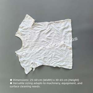 Chiffons en coton blancs pour le nettoyage industriel et en atelier, paquets de 10, 25 et 50 lb - Product Image 3