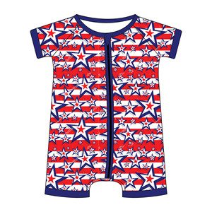 Pyjamas à manches courtes pour enfants JAYE Bamboo Kids Shorties 4th of July, vêtements pour garçons et filles - Product Image 5