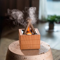 Diffuseur d'aromathérapie électrique portable populaire en plastique, humidificateur d'huiles essentielles USB ultrasonique style bougie 3D pour la maison