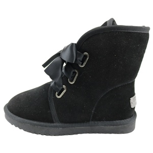Bottes d'hiver unisexes à lacets, tige en cuir synthétique et véritable, doublure en fourrure, antidérapantes - Product Image 1