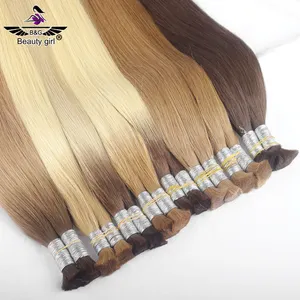 Wholesale Salon Raw Human Virgin Hair Full Cuticle Aligned Light Color Double Drawn Human Bulk Hair For Braiding