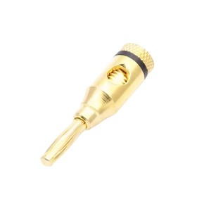 Budweiser Banana Plug 4mm Brass <b>Audio</b> Connector No-Soldering <b>Speaker</b> Wire Adapter Audiophile Use - Product Image 1