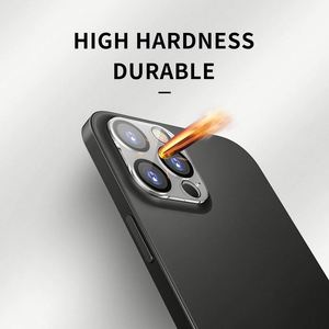 Protecteur d'objectif en verre trempé imprimé en sérigraphie 3D avec base jaune, coque arrière rigide pour caméra pour iPhone 14 Pro / iPhone 15 - Product Image 1