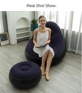 2026年新作 卸売 ポータブル エアーソファ エアチェア付き レイジーソファ 家庭用・屋外用 - Product Image 4