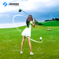 Simulateur de golf d'intérieur JAMMA JM-AR-GF06 avec moniteur de lancement et double capteur de caméra haute vitesse, résolution 1280x720