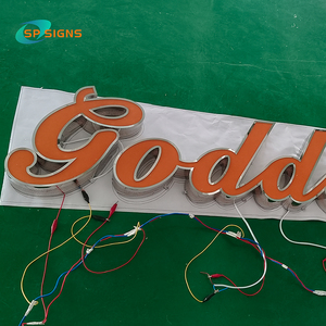 SP dấu hiệu tùy chỉnh thương hiệu dẫn tường Hình ảnh bên của từ nhân vật phát sáng đấm từ dấu hiệu sáng 3D thư frontlit chữ - Product Image 6