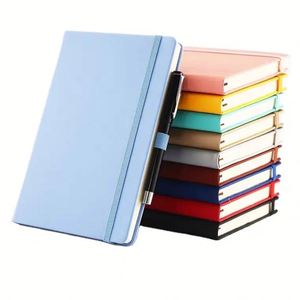 High Quality Lined Personalized Printed Note <b>Book</b> PU Leather Custom A5 A6 Hardcover Notebook With Logo - Product Image 1