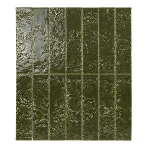 Piastrella Verde Bahia 26, 6 x 26 cm, Spessore 9 mm, Finitura Lucida, Bordi Irregolari - Product Image 5
