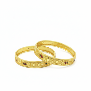 Designer Meenakari Royal Fine Bangles Set Bijoux élégants en plaqué or pour les femmes Mariage et fête Wear - Product Image 2
