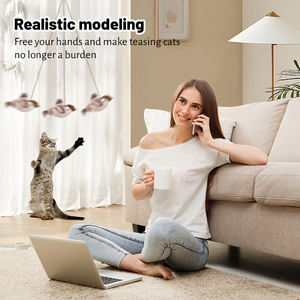 Nouveau jouet automatique pour chat oiseau gazouillis avec simulation ailes battantes SqueakTraining jouet de simulation interactif électronique - Product Image 5