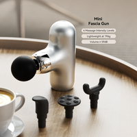Pistolet de massage vibrant à percussion profonde électrique miniature portable professionnel pour le corps, les muscles et les fascias avec étui