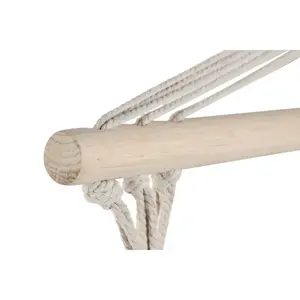 Chaise suspendue en coton et sapin blanc 90x50x130 - Product Image 2