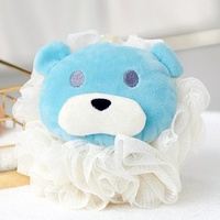 Éponge de bain Loofah, pièces, animaux mignons, pour douche bébé, avec poignée, vente en gros