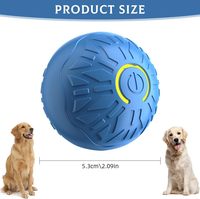 Petite balle en caoutchouc écologique pour chien avec lumières LED Jouet à mâcher pour chiots Lavable 1 heure de jeu Réduit l'ennui et le stress