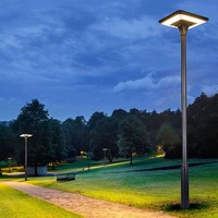 Meilleure lampe solaire LED extérieure permanente en aluminium pour jardin, cour, aménagement paysager, éclairage de chemin, IP66, 25W, angle de faisceau 360°, garantie 5 ans
