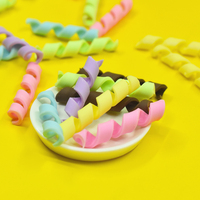 Vente chaude arc-en-ciel couleur polymère argile bonbons torsion cannes pour bricolage à la main matériel gâteau décoration