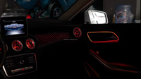 Éclairage d'ambiance intérieur LED 64 couleurs pour Mercedes CLA/GLA Classe W117 W176 – Accessoires de bande lumineuse d'ambiance pour mise à niveau