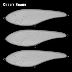 Chan's Huang affondamento Slide Shad Bait 15CM 74.5G non verniciato Jerkbait spazi vuoti sonagli aliante attrezzatura per luccio Muskies richiamo di pesca