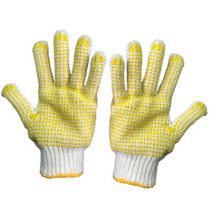 Guantes de mano de trabajo de algodón punteado de PVC Guantes de mano de la industria de puntos de PVC natural de construcción punteada - Product Image 5