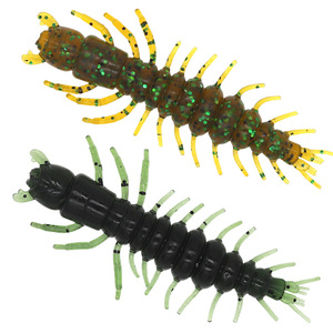 Appâts artificiels souples pour insectes, 3,8 g, 75 mm, appât souple en forme de ver, 12 pièces/sac, leurre de pêche avec parfum de poisson salé - Product Image 3