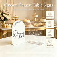 Panneaux de mariage personnalisés en acrylique, utilisés pour les mariages, les fêtes, les pâtisseries, les réceptions, panneaux de table en acrylique, modernes, simples et durables